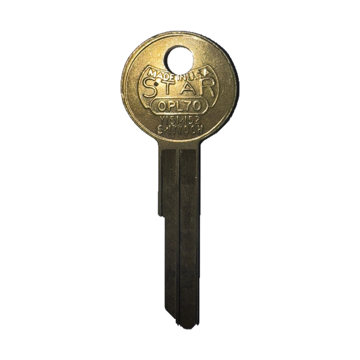 STAR - OPL70 - Y151 / 152 - S 1770CH - Chrysler - Key Blank - Vintage Brass — edited cover photo