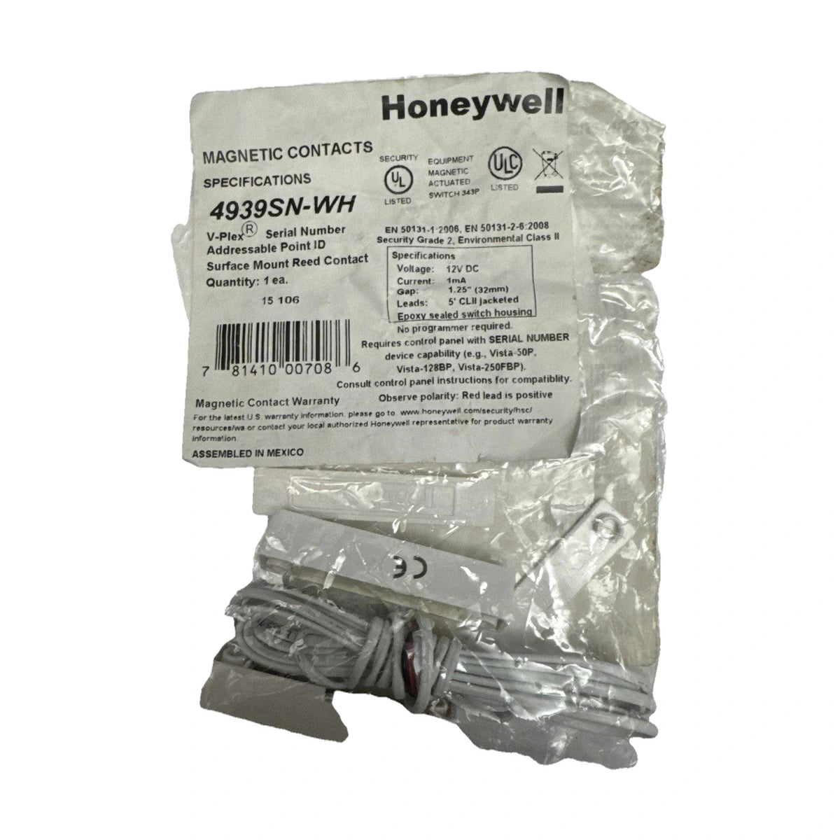 Honeywell Resideo 4939SN-WH V-PLEX SURFACE MOUNT REED CONTACT MAGNETIC Serial — edited cover photo