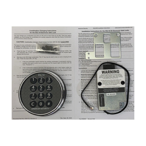 American Security - ESL10 ESL10XL - Lighted Keypad - Electronic Safe Lock Chrome — edited cover photo