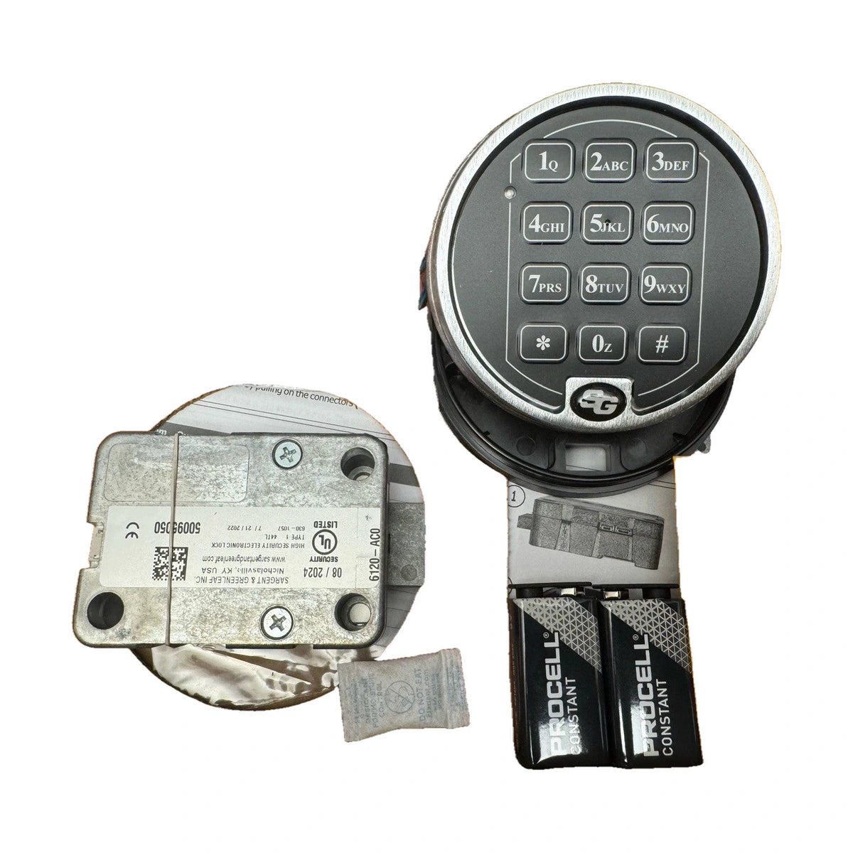 Sargent Greenleaf S&G Model 6120-305 Square Bolt Electronic Safe Lock Kit Chrome — edited cover photo