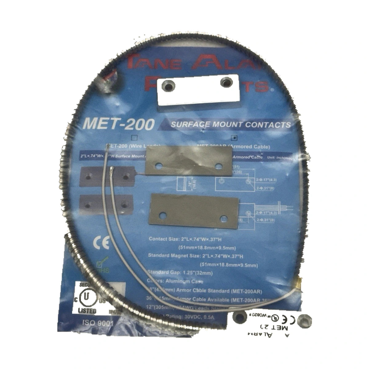 Tane Alarm - MET-200 (AR) - Surface Mount Contact - Armored Cable (AR) — edited cover photo