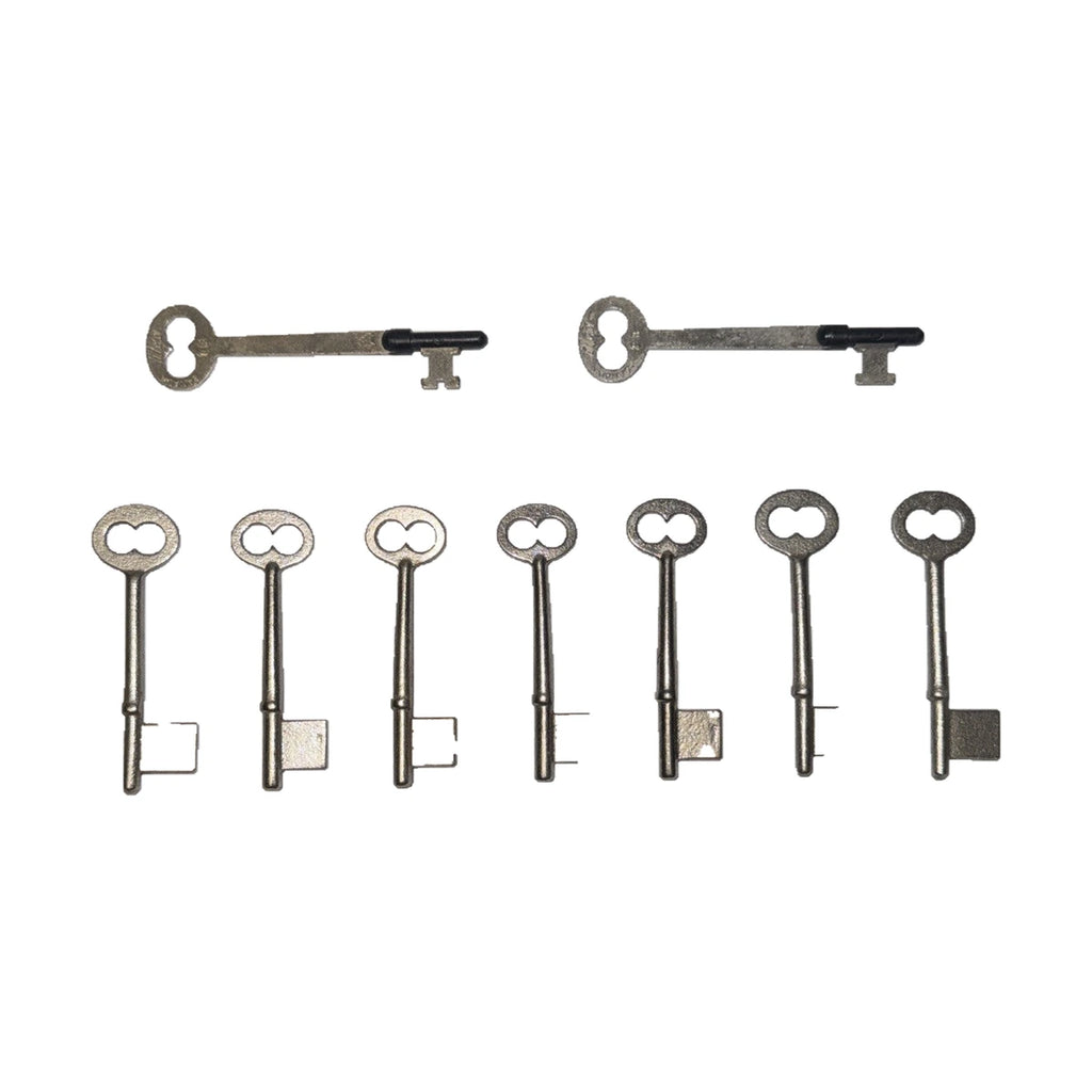 Vintage Brass Small Skeleton Keys Closed Barrel Key Lot of 9 - Silver — edited cover photo