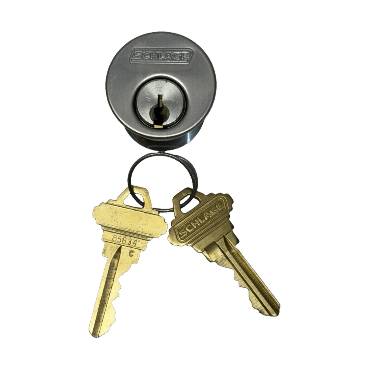 Schlage C - SC1 - OEM - Mortise Cylinder - 1 1/8" - with keys. Standard Cam — edited cover photo