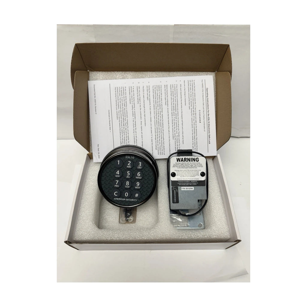 American Security Safe Lock - ESL10 ESL10XL - Lighted Keypad Black Nickel — edited cover photo