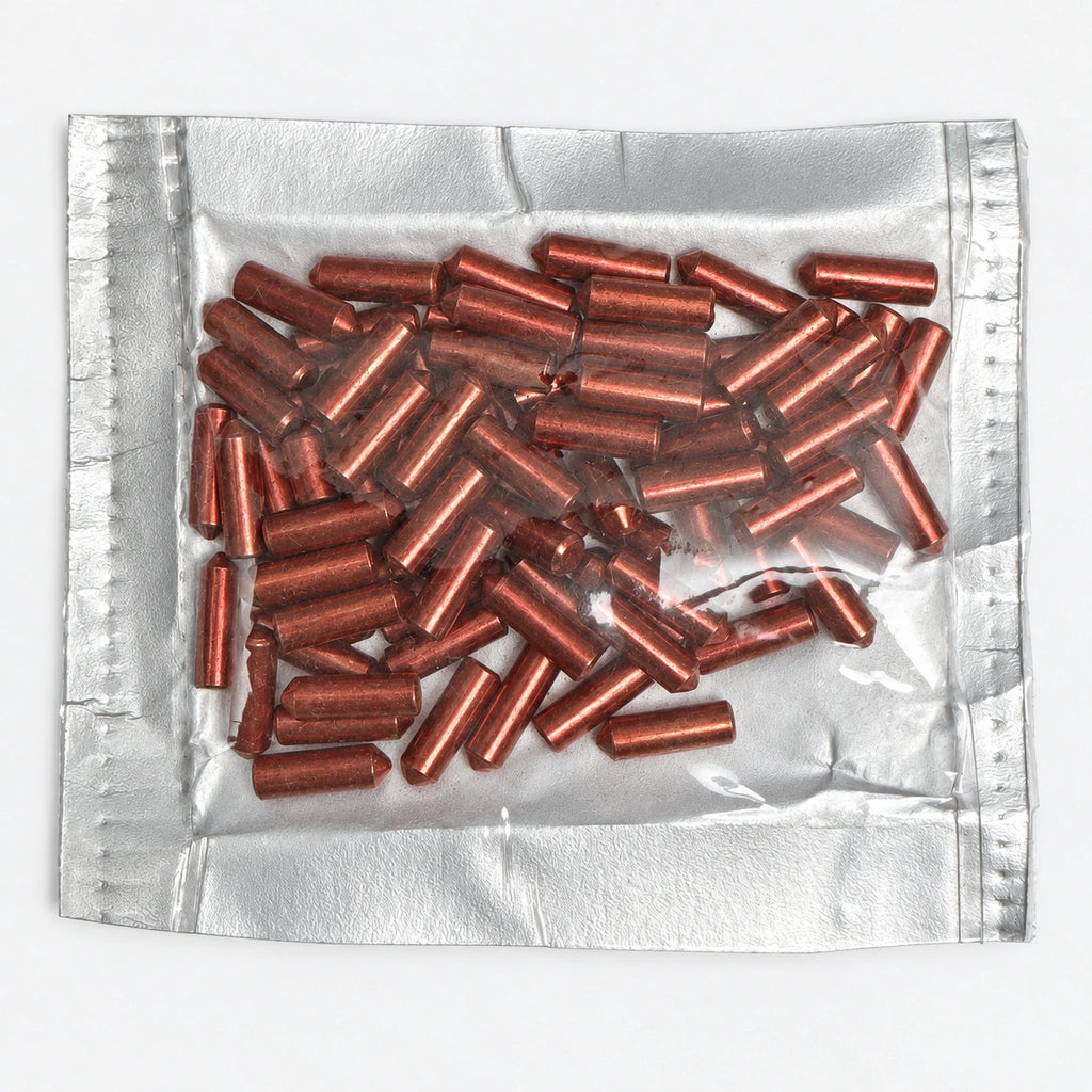 Lab Pins - 75ct - Lock Cylinder Pins - Bottom Pin - .360 Red — lighting-retouched pin-side photo; original photographs retained in gallery