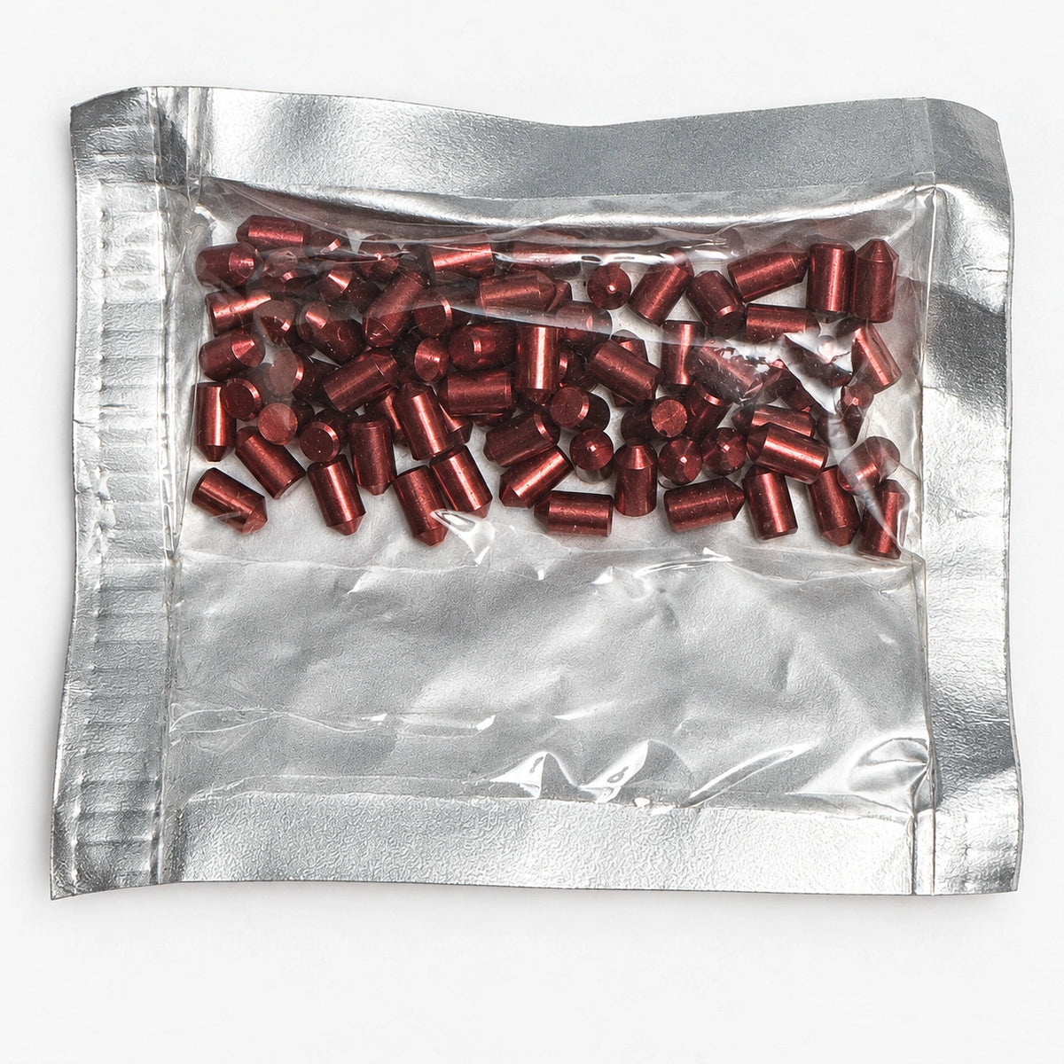 Lab Pins - 75ct - Lock Cylinder Pins - Bottom Pin - .210 Red — lighting-retouched pin-side photo; original photographs retained in gallery