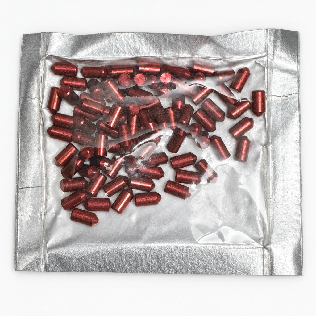 Lab Pins - 75ct - Lock Cylinder Pins - Bottom Pin - .235 Red — lighting-retouched pin-side photo; original photographs retained in gallery