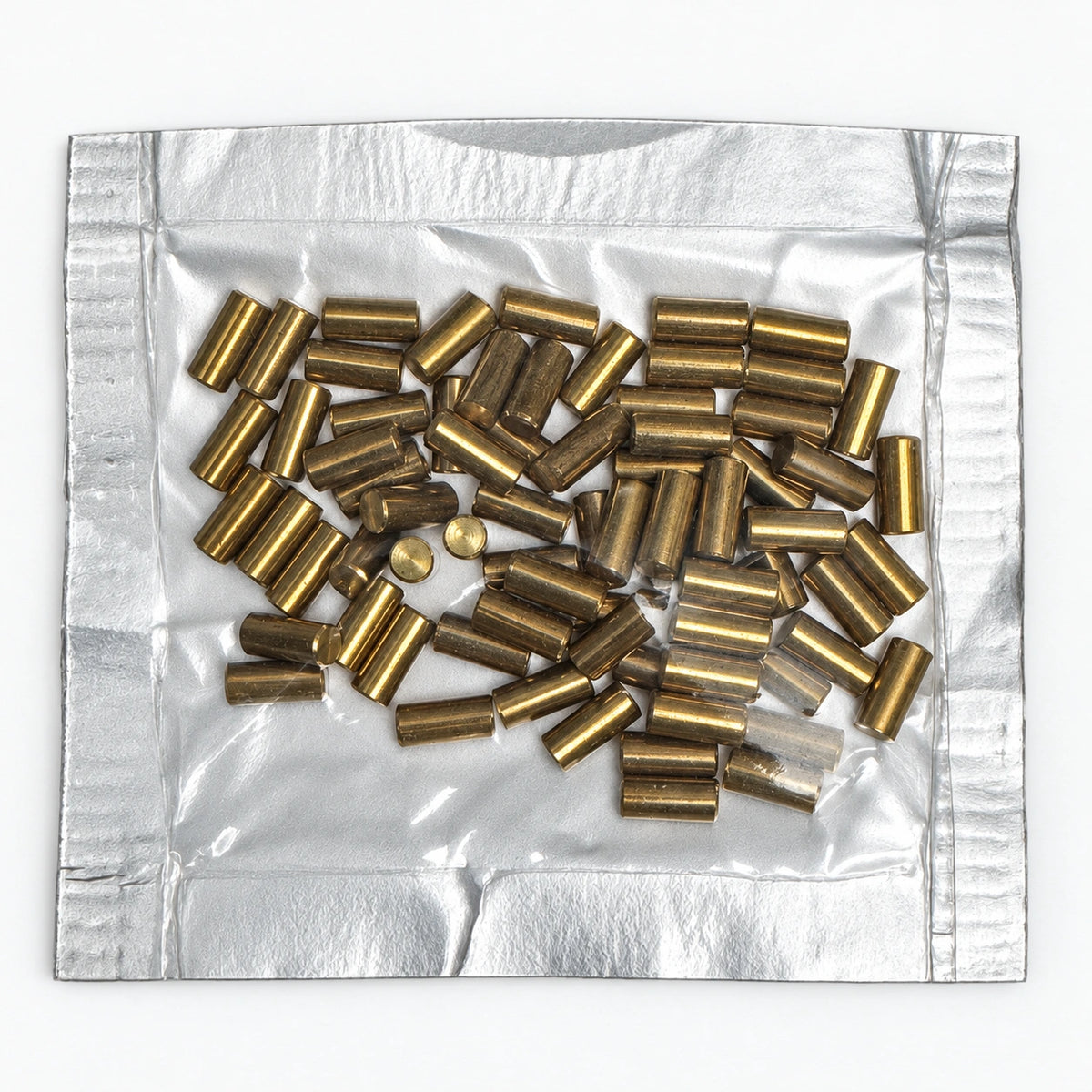 Lab Pins - 75ct - Lock Cylinder Pins - Master / Top Pin - .255 Gold — lighting-retouched pin-side photograph; originals retained in gallery