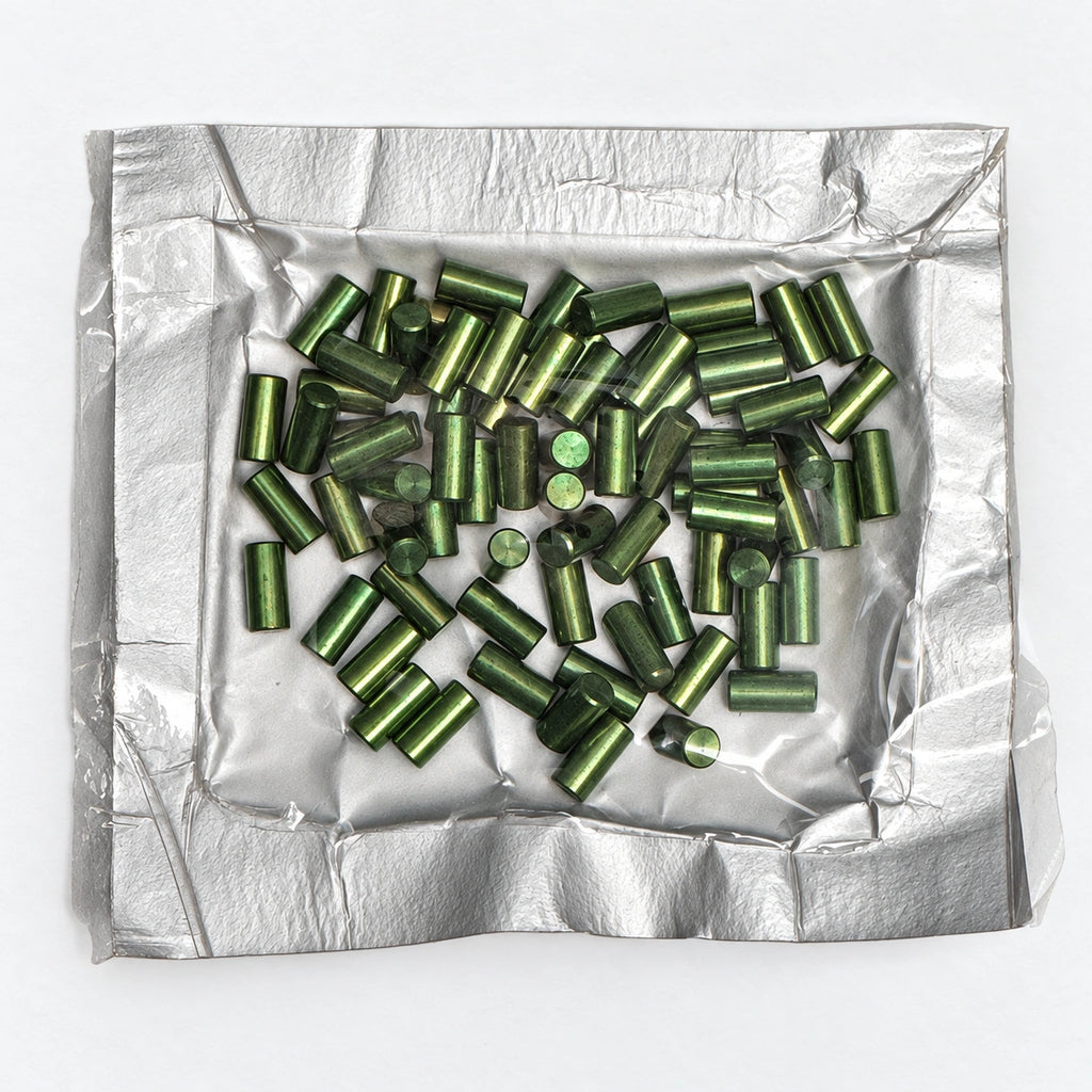 Lab Pins - 75ct - Lock Cylinder Pins - Master / Top Pin - .245 Green — lighting-retouched pin-side photo; original photographs retained in gallery
