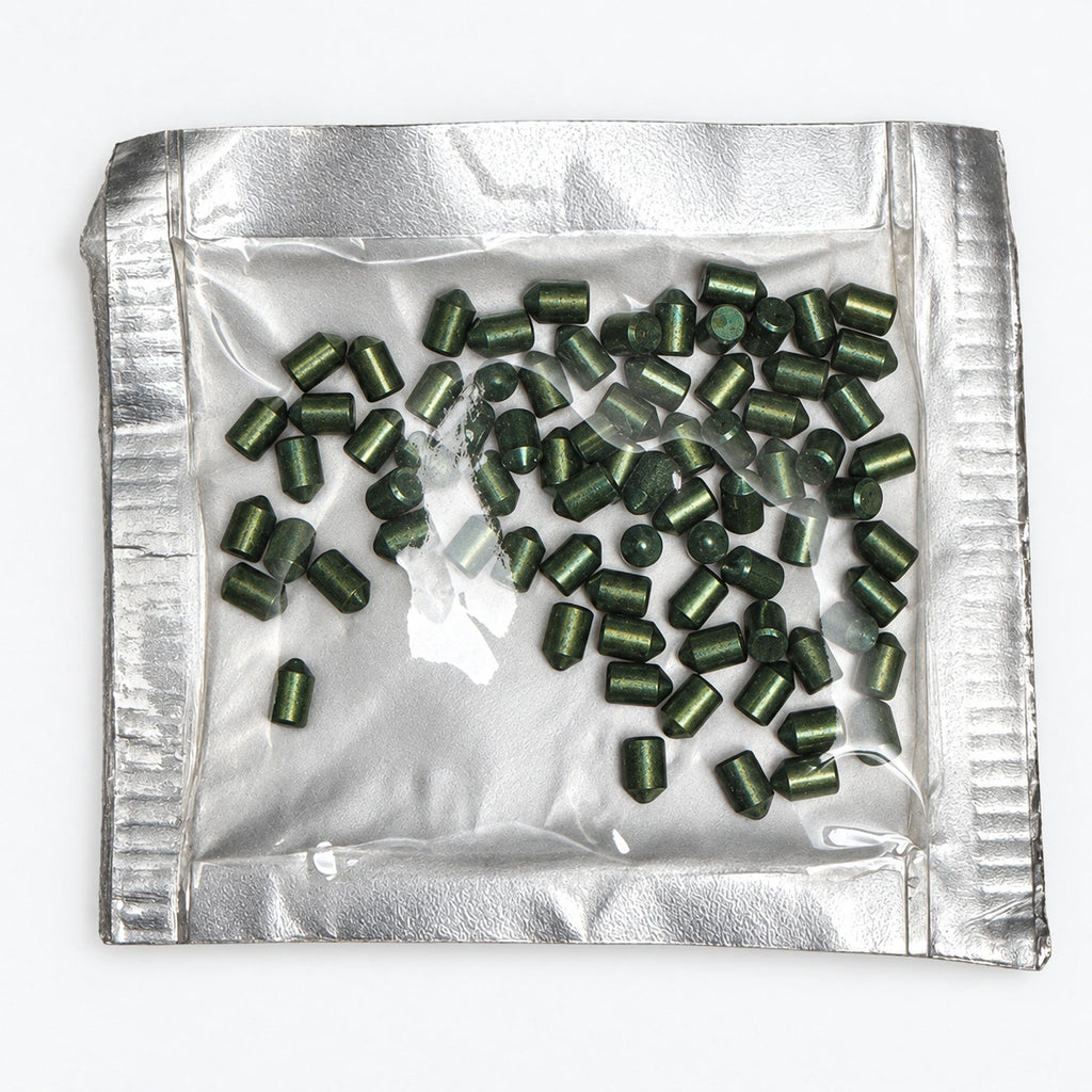 Lab Pins - 75ct - Lock Cylinder Pins - Bottom Pin - .180 Green — lighting-retouched pin-side photo; original photographs retained in gallery