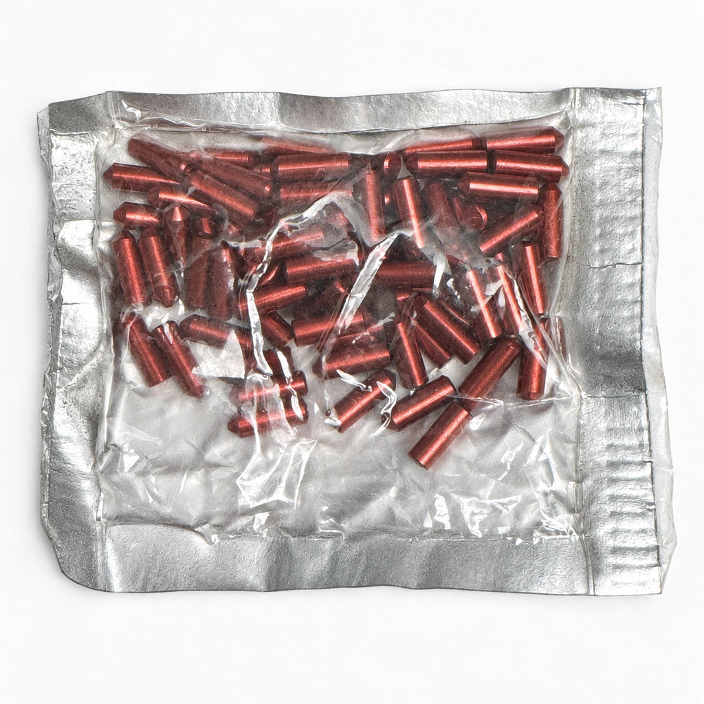 Lab Pins - 75ct - Lock Cylinder Pins - Bottom Pin - .335 Red — lighting-retouched pin-side photo; original photographs retained in gallery