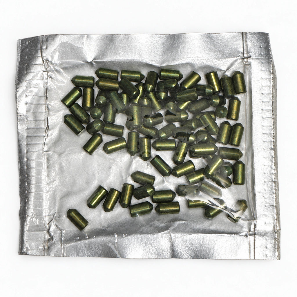 Lab Pins - 75ct - Lock Cylinder Pins - Bottom Pin - .230 Green — lighting-retouched pin-side photo; original photographs retained in gallery