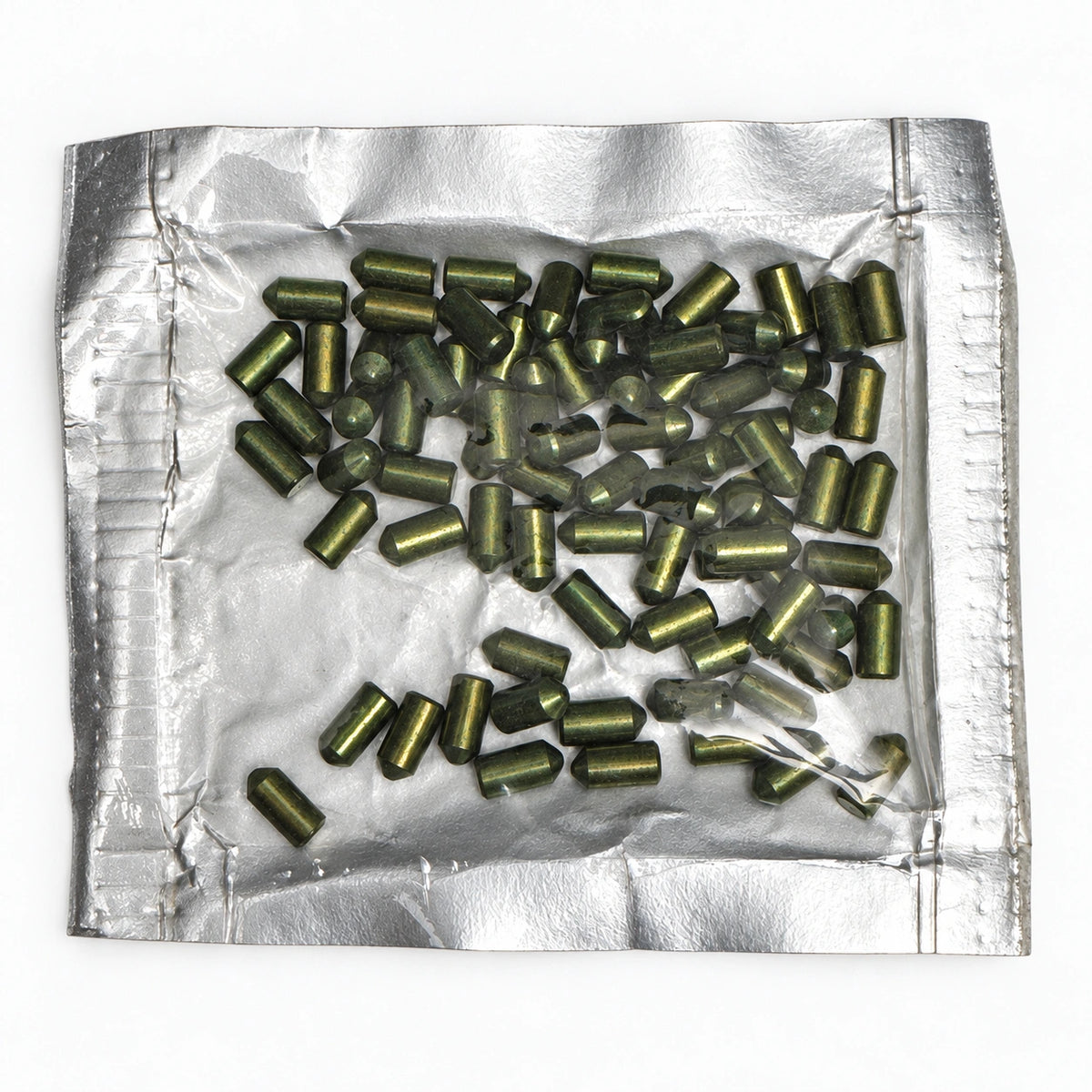Lab Pins - 75ct - Lock Cylinder Pins - Bottom Pin - .230 Green — lighting-retouched pin-side photo; original photographs retained in gallery