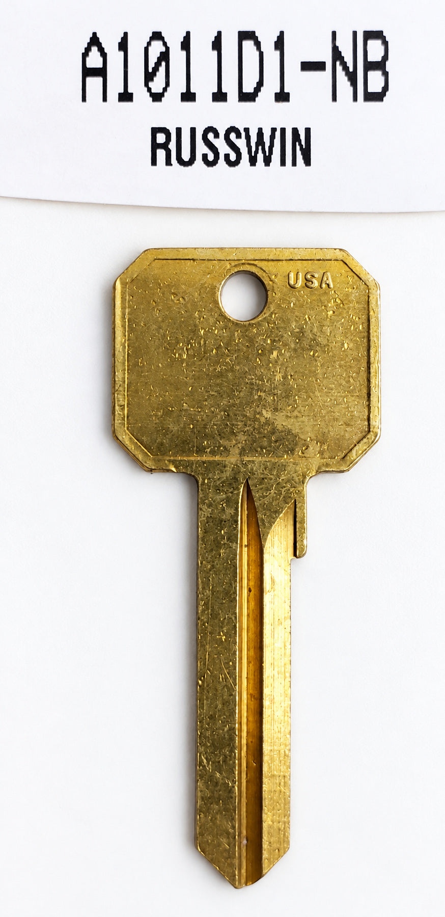 LSDA - A1011D1 - 6 Pin - Neuter Bow - Key Blank - Russwin - DnD Do Not Duplicate — lighting-cleaned gallery photo 2; original retained (source 47202059714803)