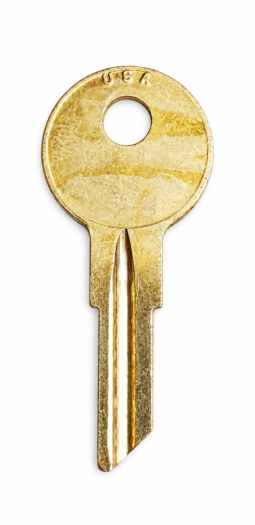 Freightliner Truck  - 1098M - B1 - Key Blank - Brass — lighting-cleaned gallery photo 3; original retained (source 47202073575667)