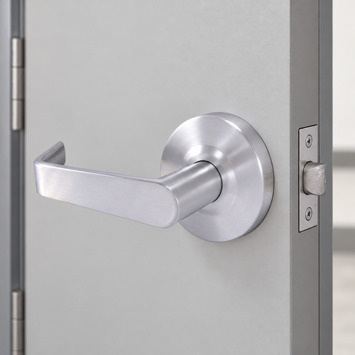 design-hardware-x — illustrative application view, representative finish; surrounding door and hardware not included
