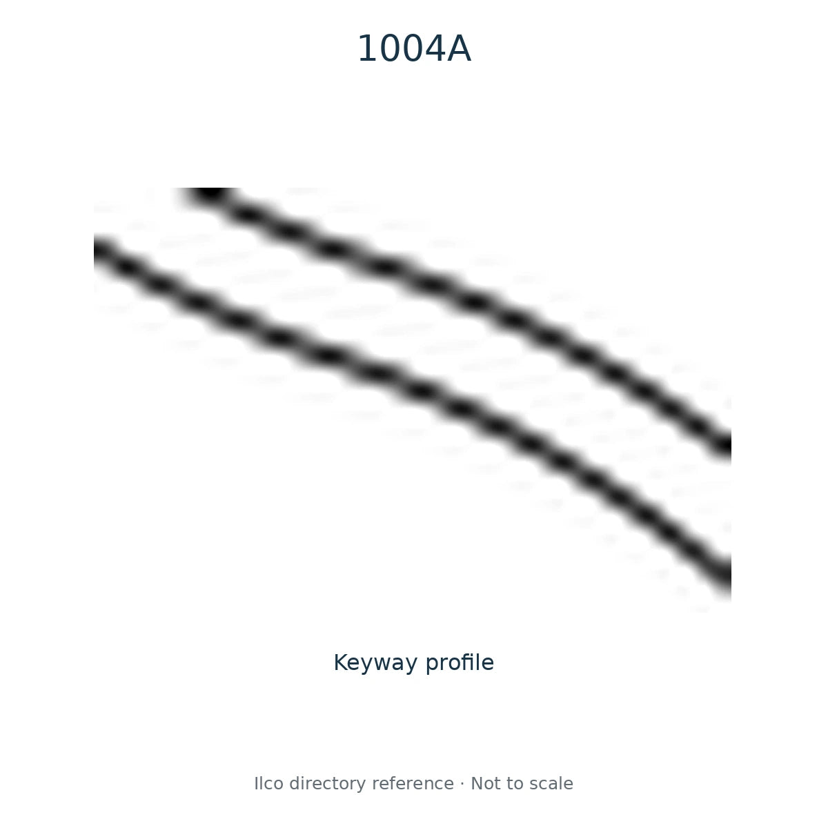 Ilco directory reference 1004A — key blank and keyway profile; not to scale