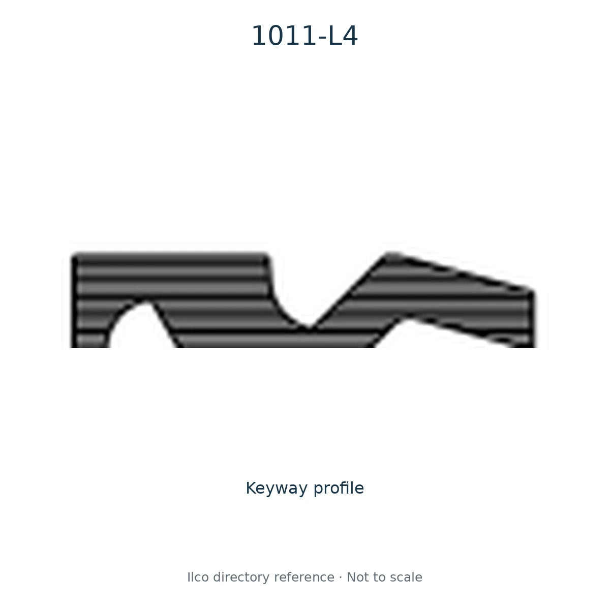 Ilco directory reference 1011-L4 — key blank and keyway profile; not to scale