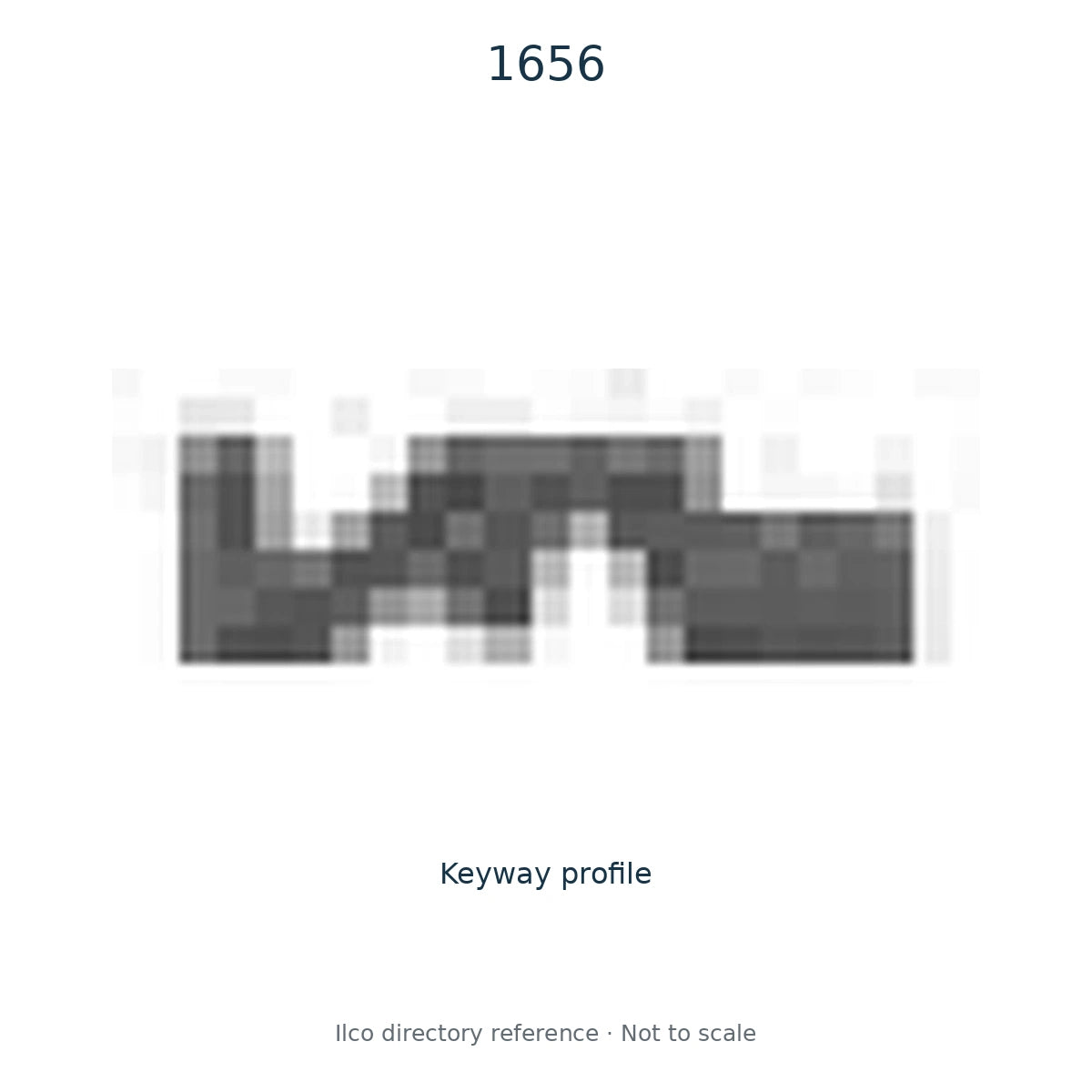 Ilco directory reference 1656 — key blank and keyway profile; not to scale