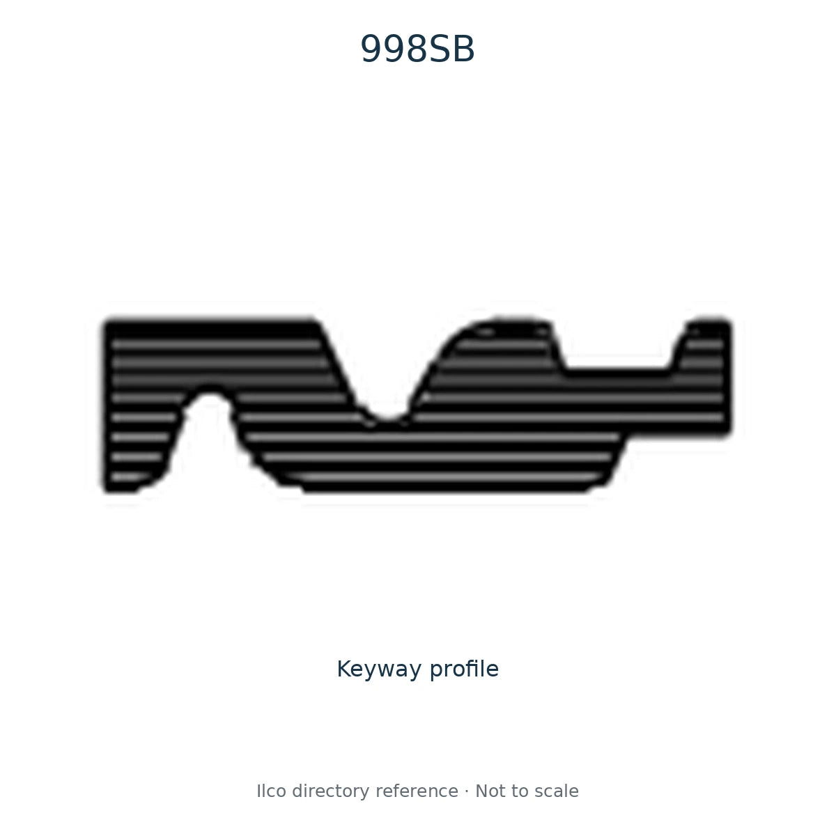 Ilco directory reference 998SB — key blank and keyway profile; not to scale