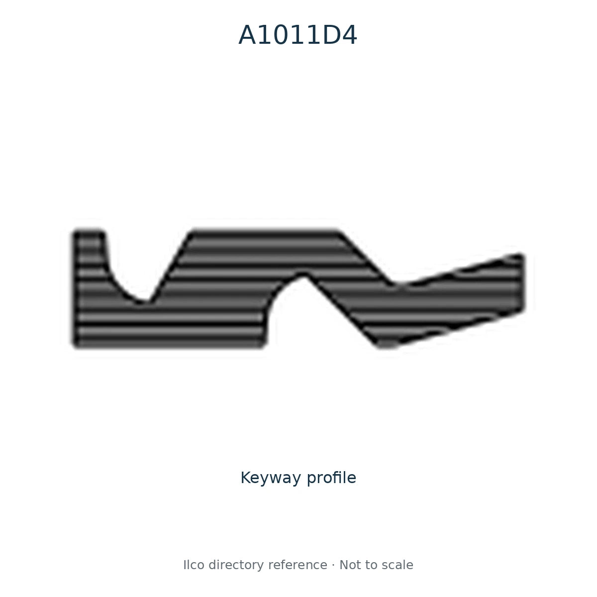 Ilco directory reference A1011D4 — key blank and keyway profile; not to scale