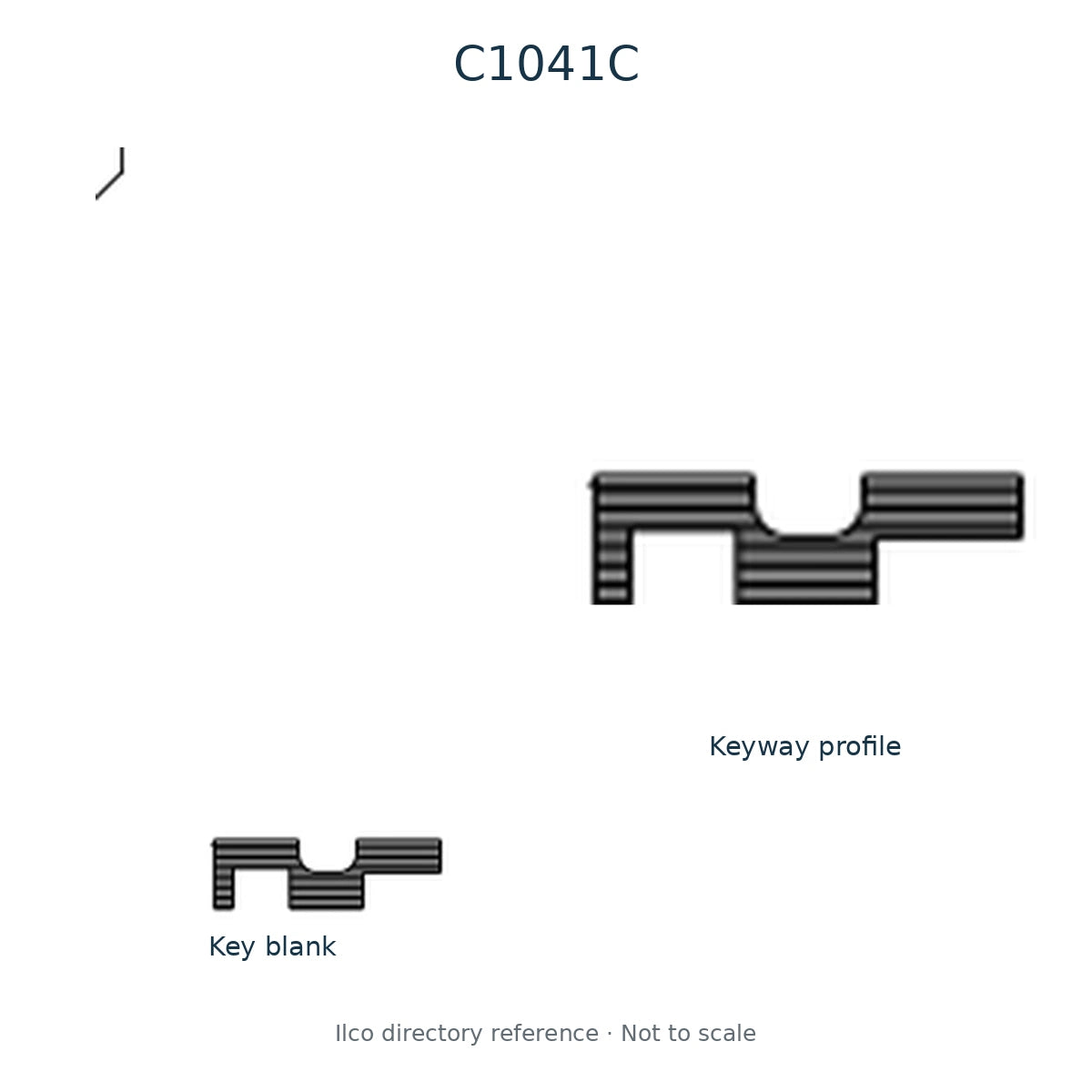 Ilco directory reference C1041C — key blank and keyway profile; not to scale