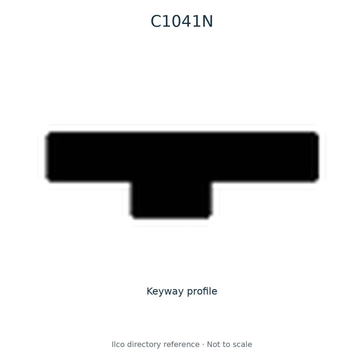 Ilco directory reference C1041N — key blank and keyway profile; not to scale