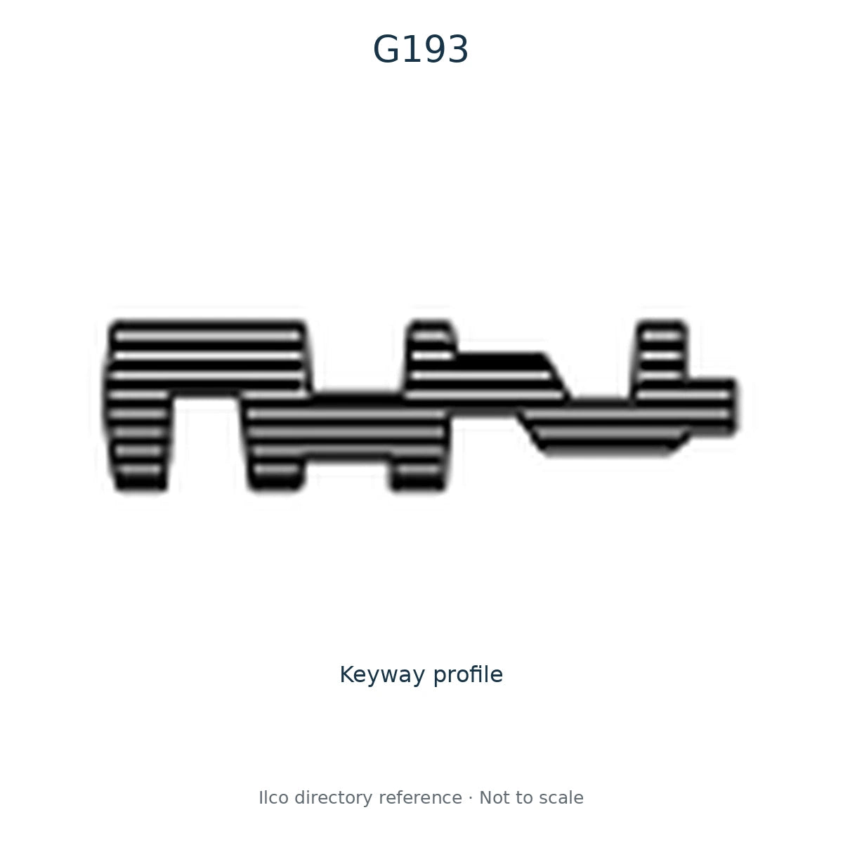 Ilco directory reference G193 — key blank and keyway profile; not to scale
