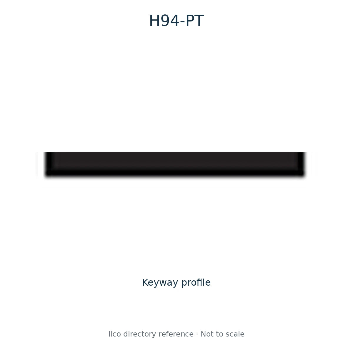 Ilco directory reference H94-PT — key blank and keyway profile; not to scale