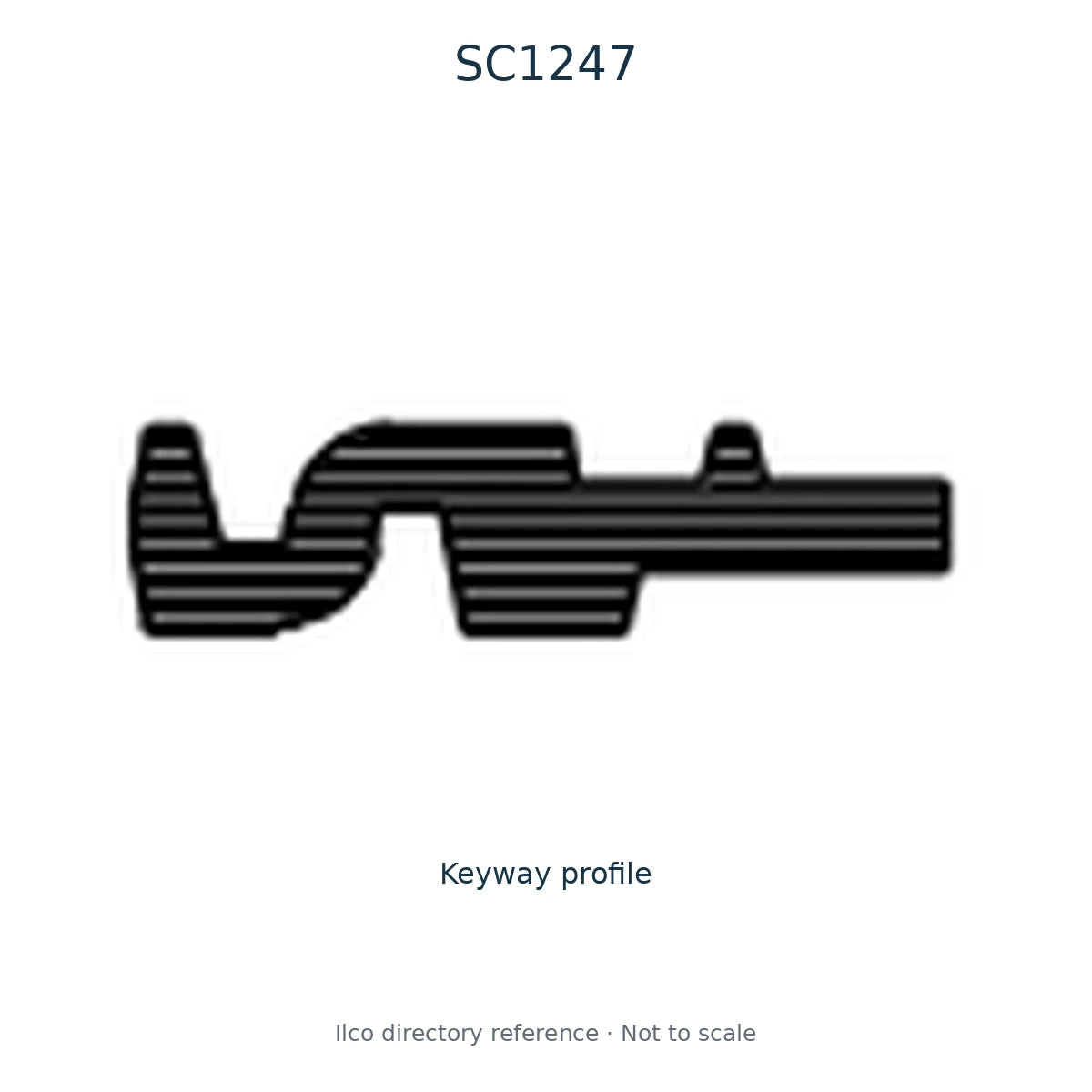 Ilco directory reference SC1247 — key blank and keyway profile; not to scale