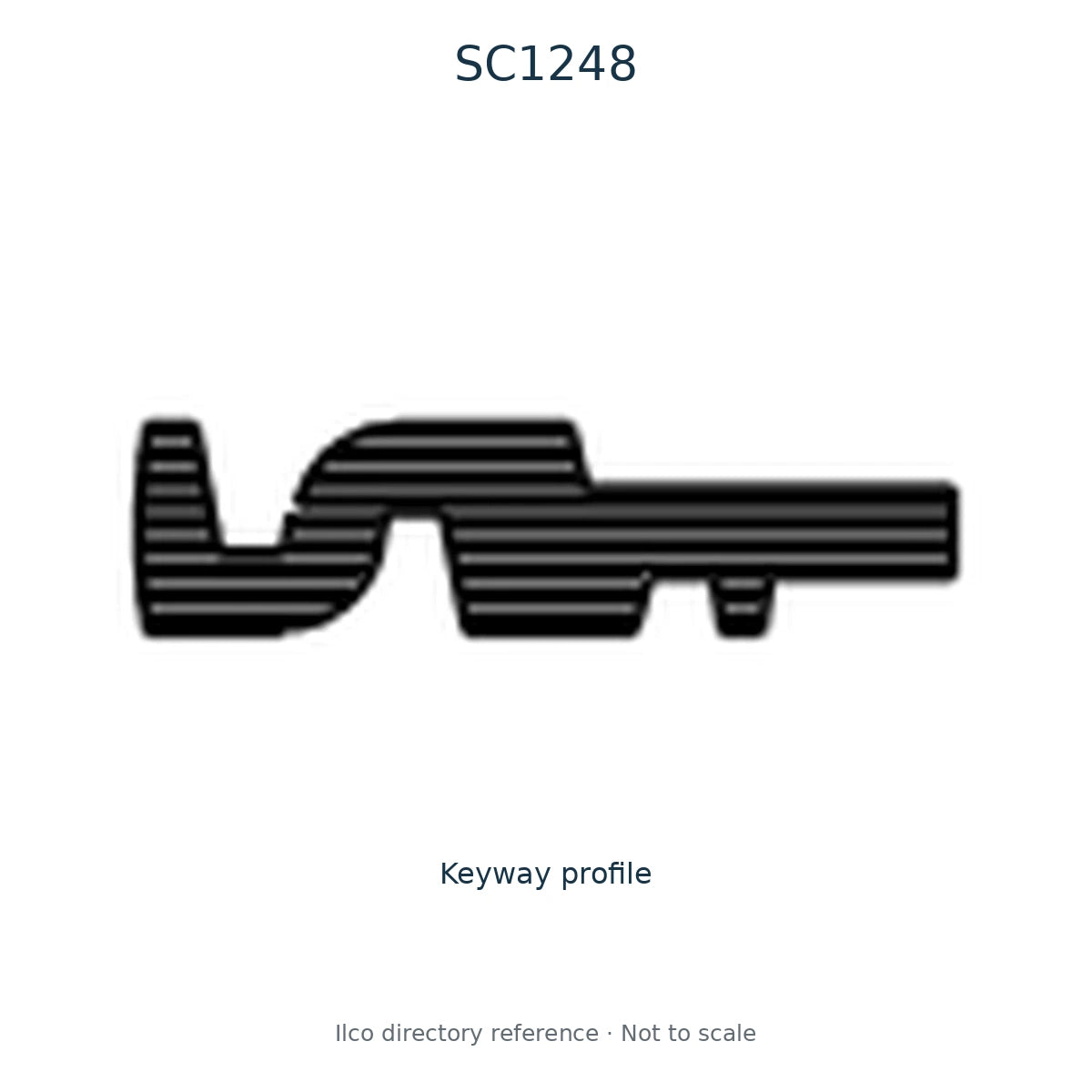 Ilco directory reference SC1248 — key blank and keyway profile; not to scale