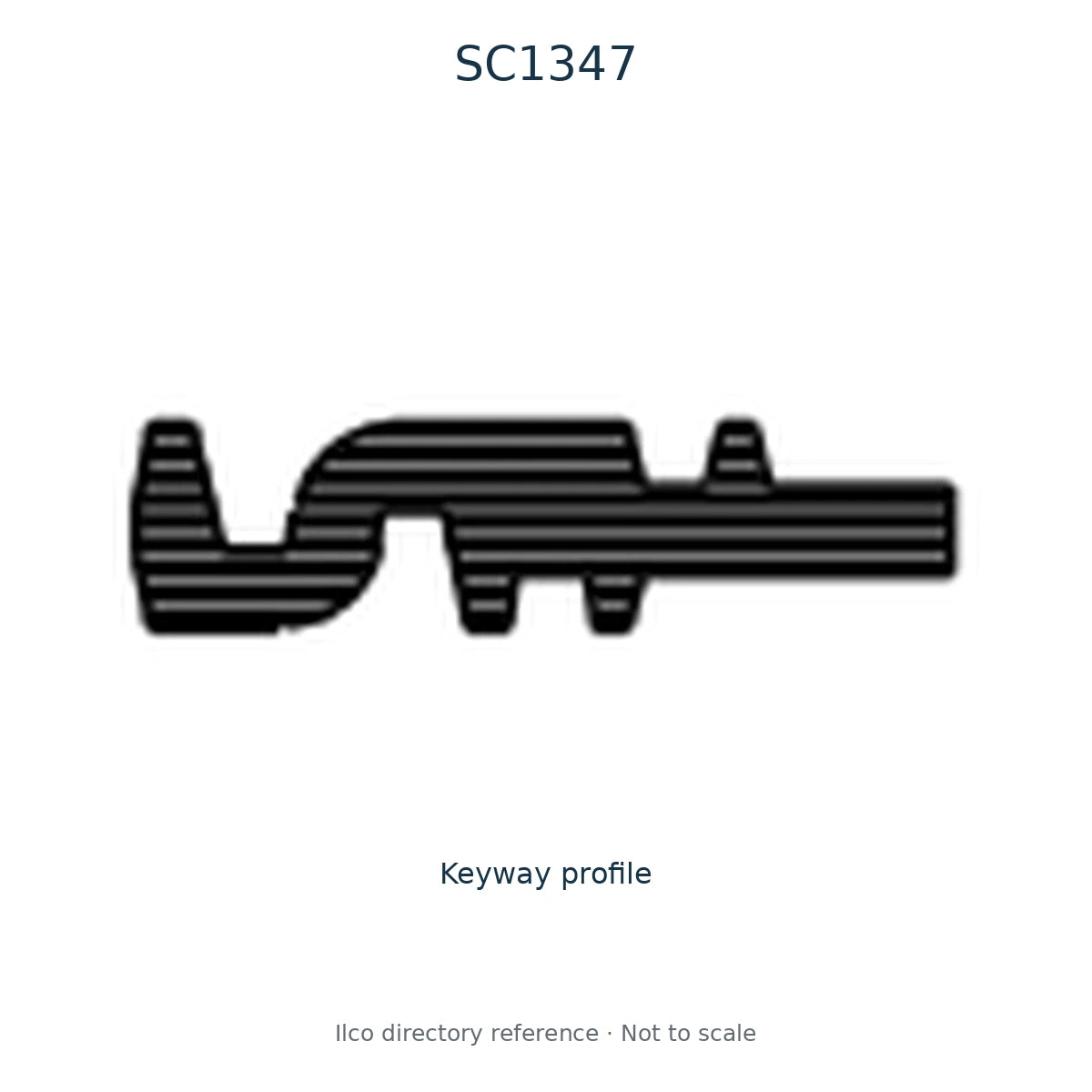 Ilco directory reference SC1347 — key blank and keyway profile; not to scale