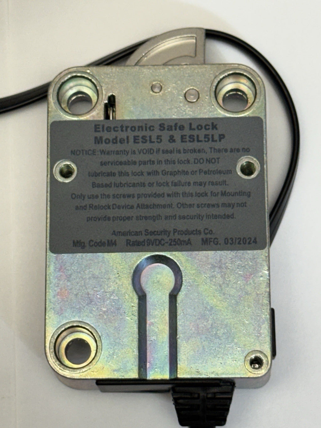 Amsec - ESL5 - Illuminated Electronic Pivot Safe Lock Kit (Dial & Lock) - Chrome — photo 4