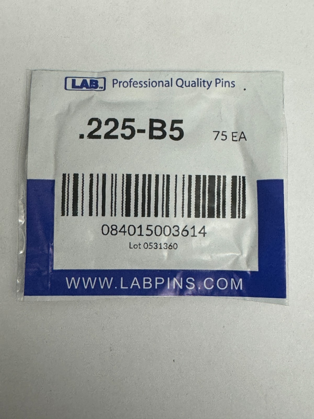 Lab Pins - 75ct - Lock Cylinder Pins - Bottom Pin - .225 Grey — photo 1