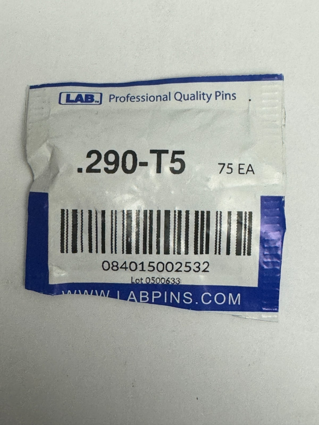 Lab Pins - 75ct - Lock Cylinder Pins - Master / Top Pin - .290 Grey — photo 1