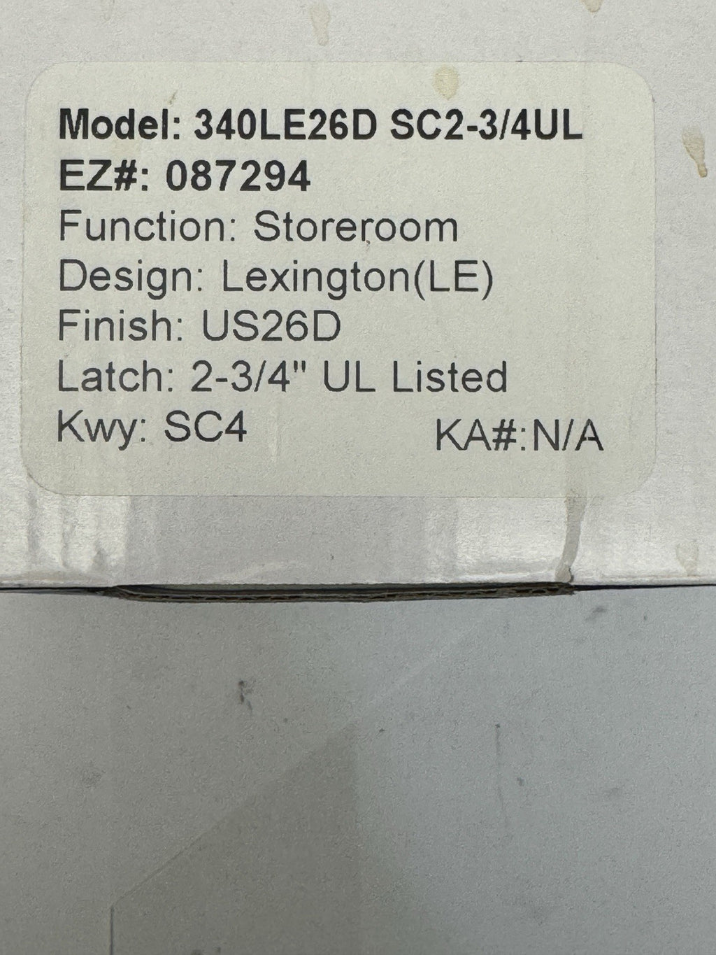 LSDA 300LE26D Schlage /4UL 300 Series Grade 2 Lever Door Knob Function Entrance — photo 4