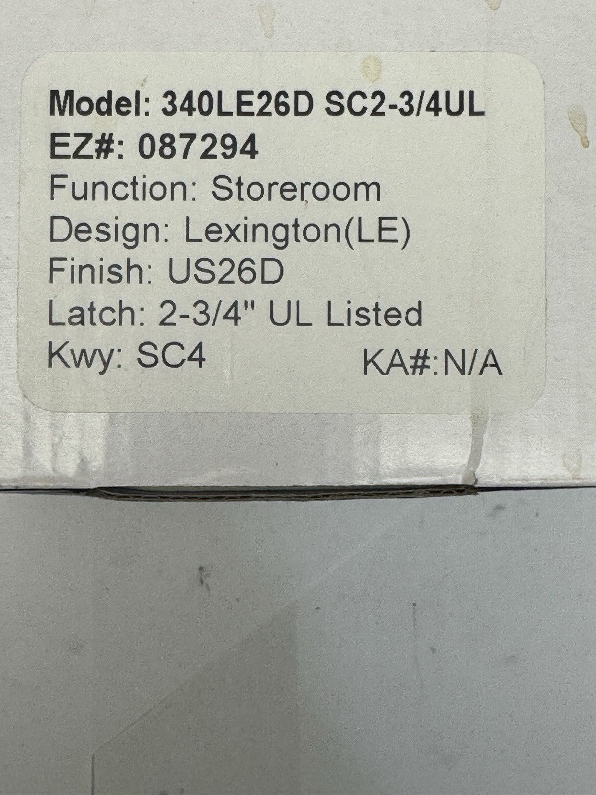 LSDA 300LE26D Schlage /4UL 300 Series Grade 2 Lever Door Knob Function Entrance — photo 4