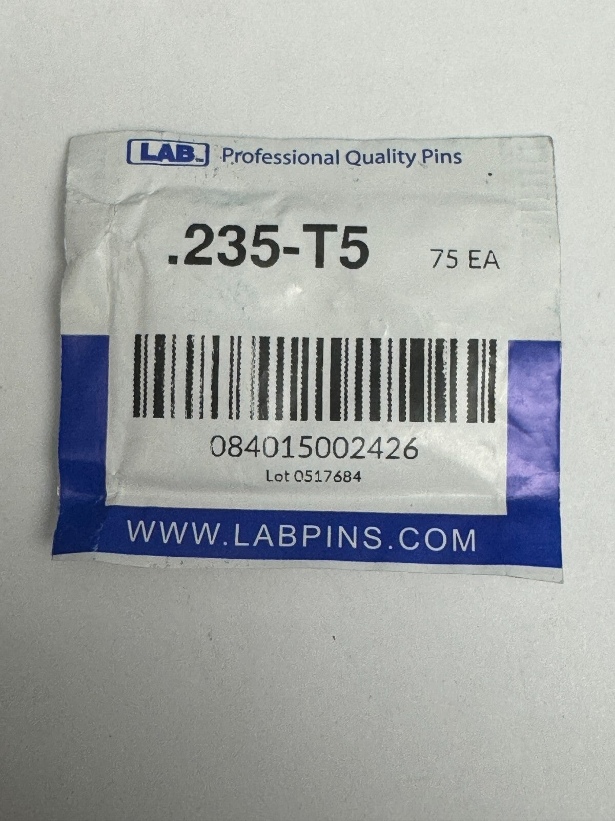 Lab Pins - 75ct - Lock Cylinder Pins - Master / Top Pin - .235 Purple — photo 1