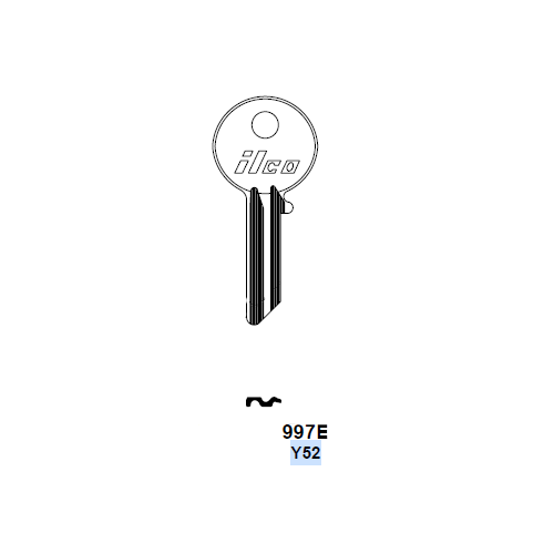 ILCO - 997E - Y52 - Key Blank - Yale — photo 3
