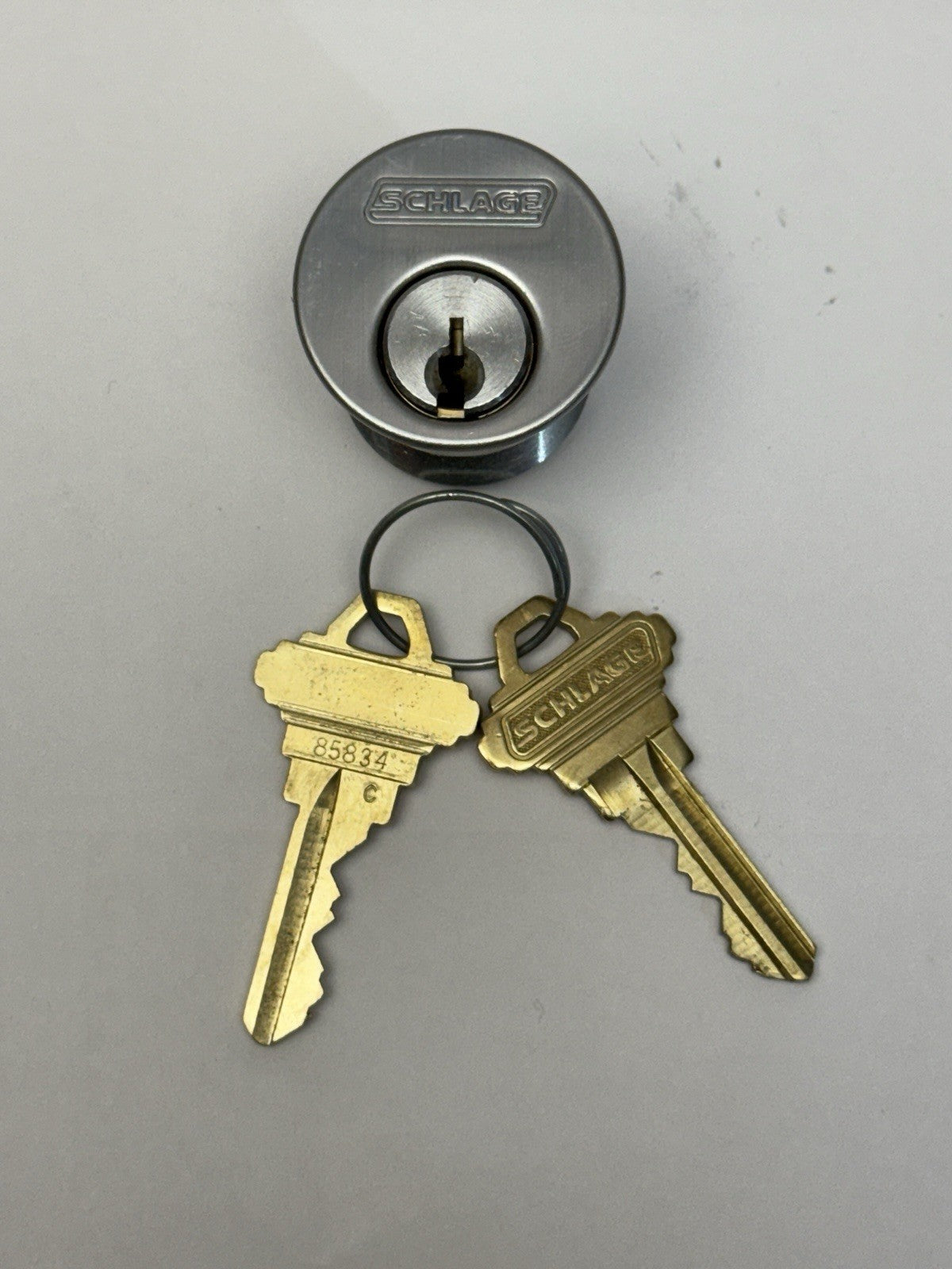 Schlage C - SC1 - OEM - Mortise Cylinder - 1 1/8" - with keys. Standard Cam — photo 1