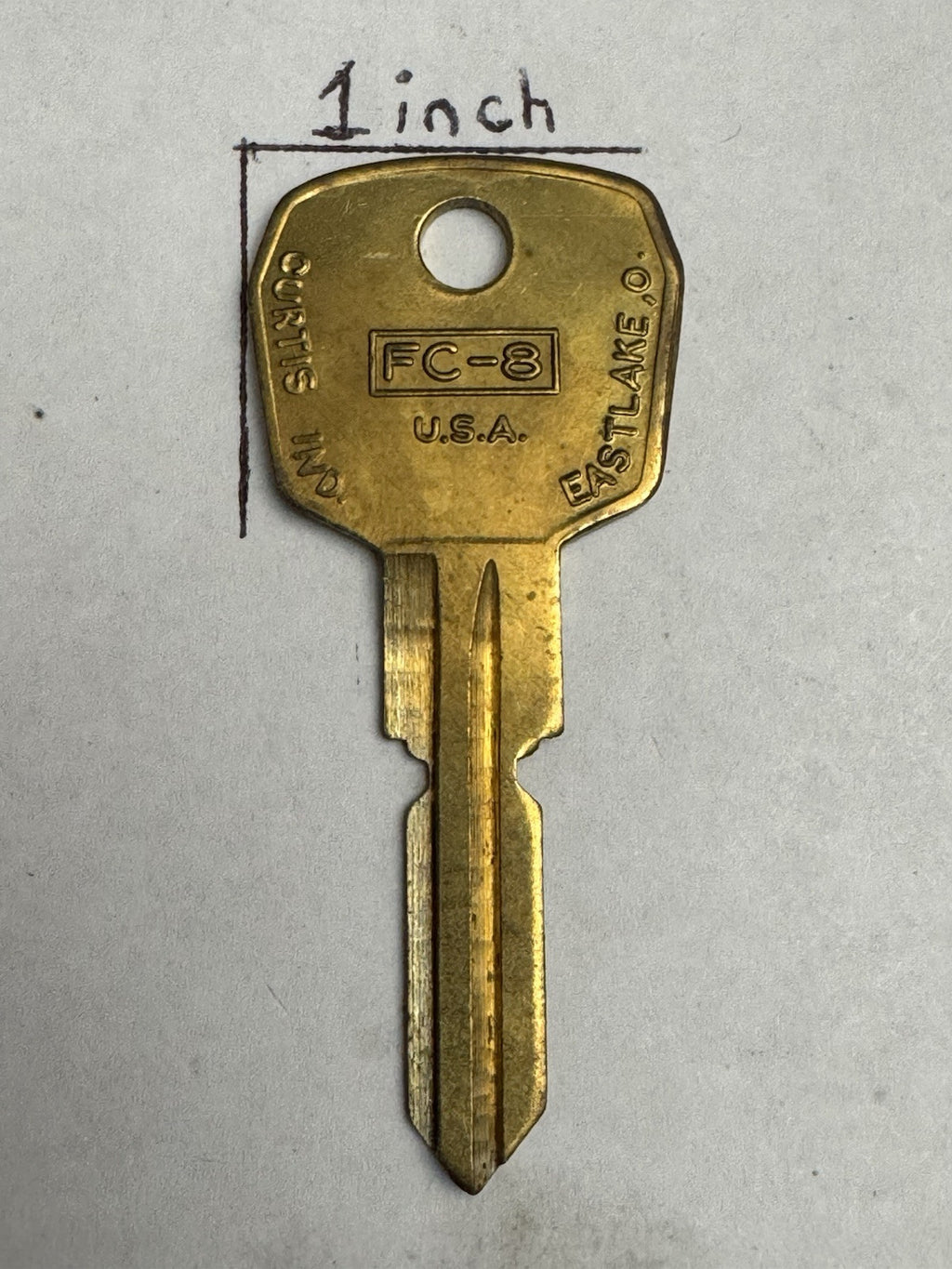 Curtis - FC-8 - FC8 - Key Blank - Brass — photo 5