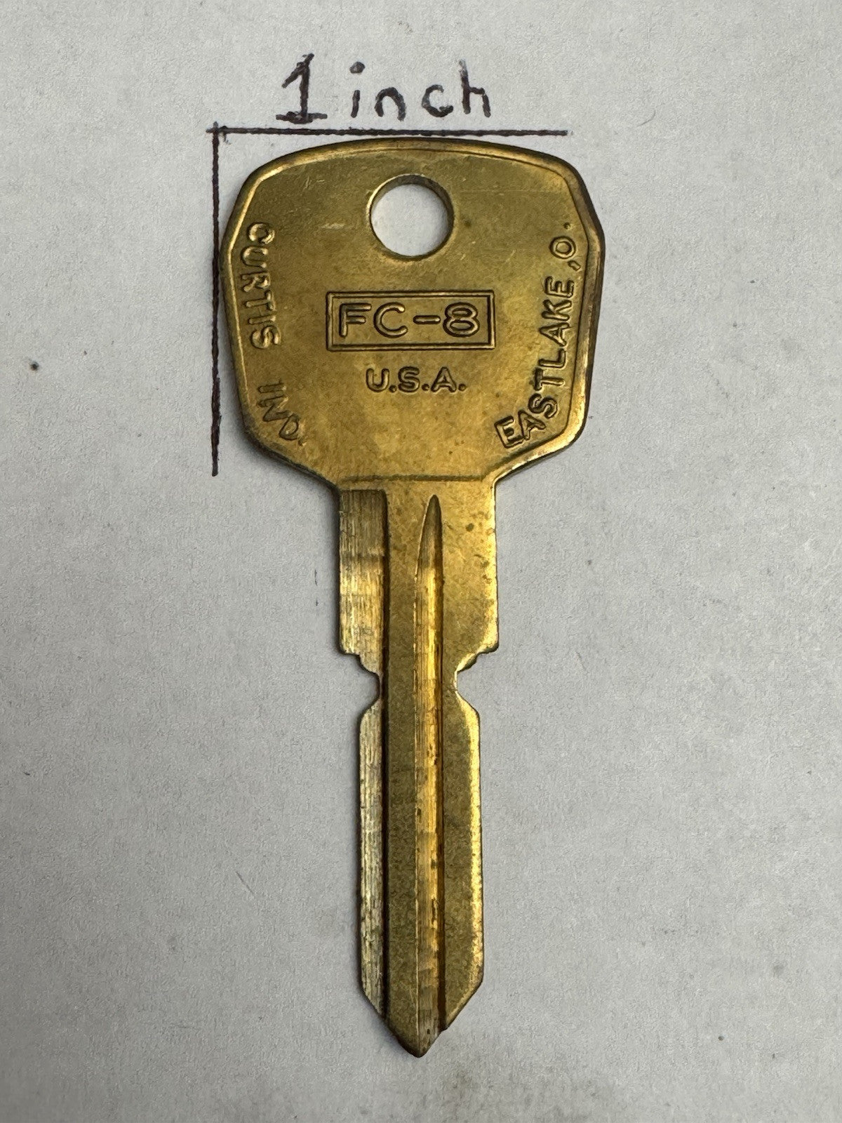 Curtis - FC-8 - FC8 - Key Blank - Brass — photo 5