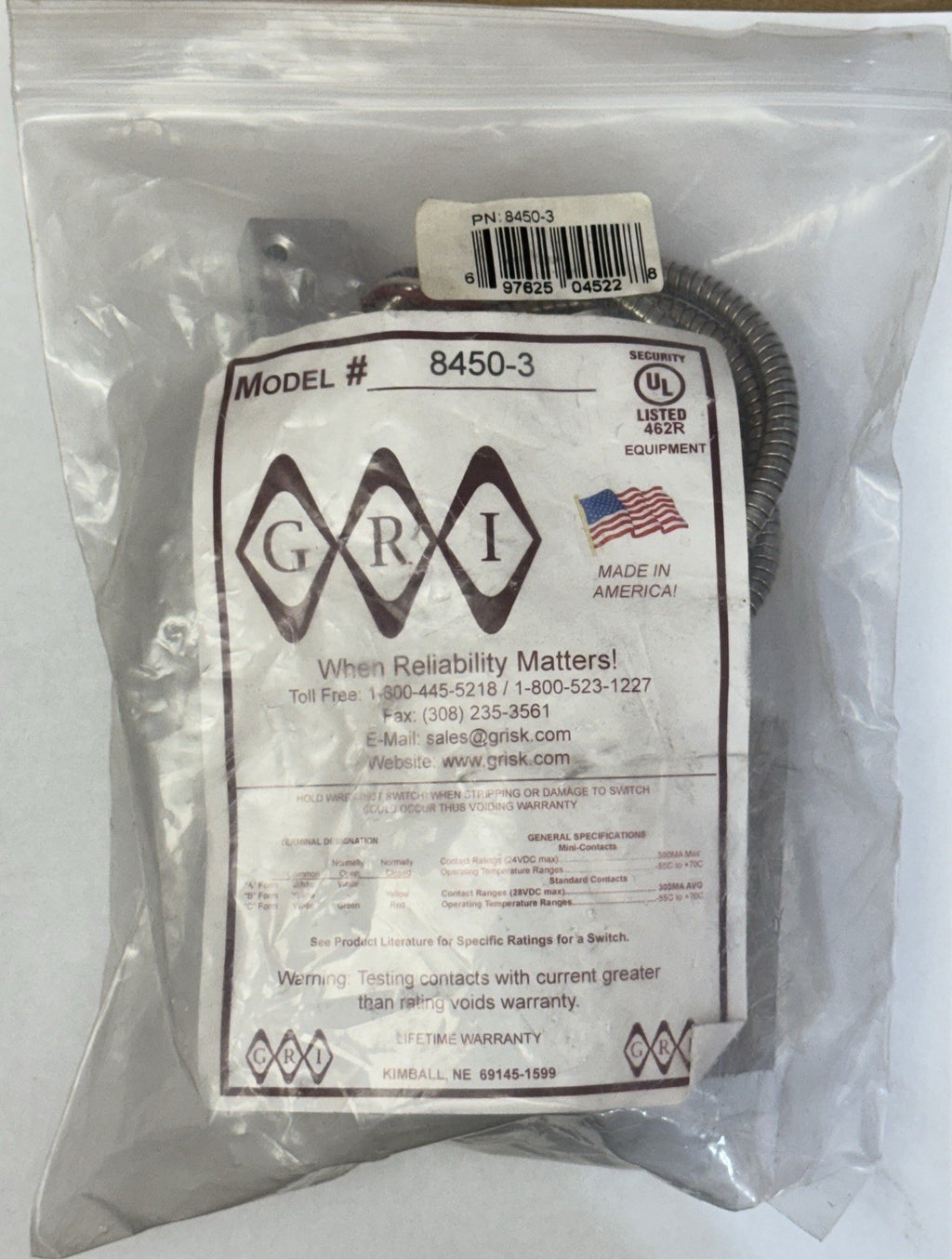 GRI - 8450-3 - Track And Gate And Surface Mounting Alarm Contact Kit — photo 2