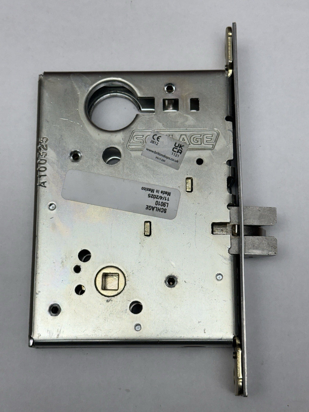 Schlage L9010 - Mortise Body Lock - Passage - Face / Cover Plate (Description) — photo 1