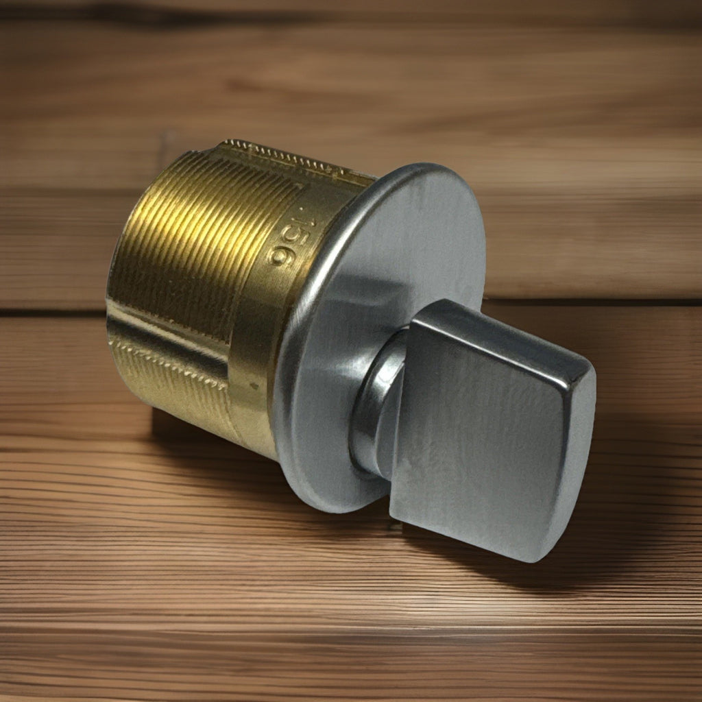 LSDA - 1 ” - Mortise Thumbturn Cylinder - 26D - Satin Chrome - Solid Brass — photo 1