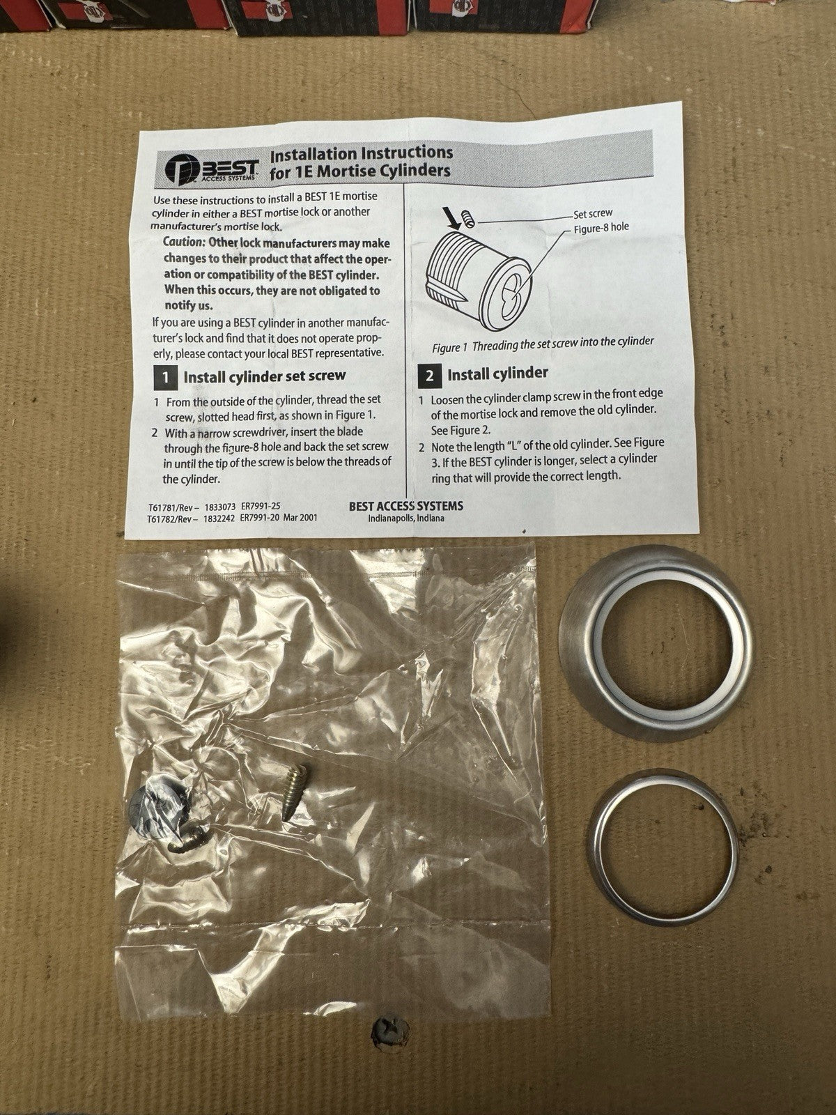 SFIC BEST - Mortise Housing Cylinder - Adams Rite Cam - 1 1/4” - 1E74-C181rp3626 — photo 2