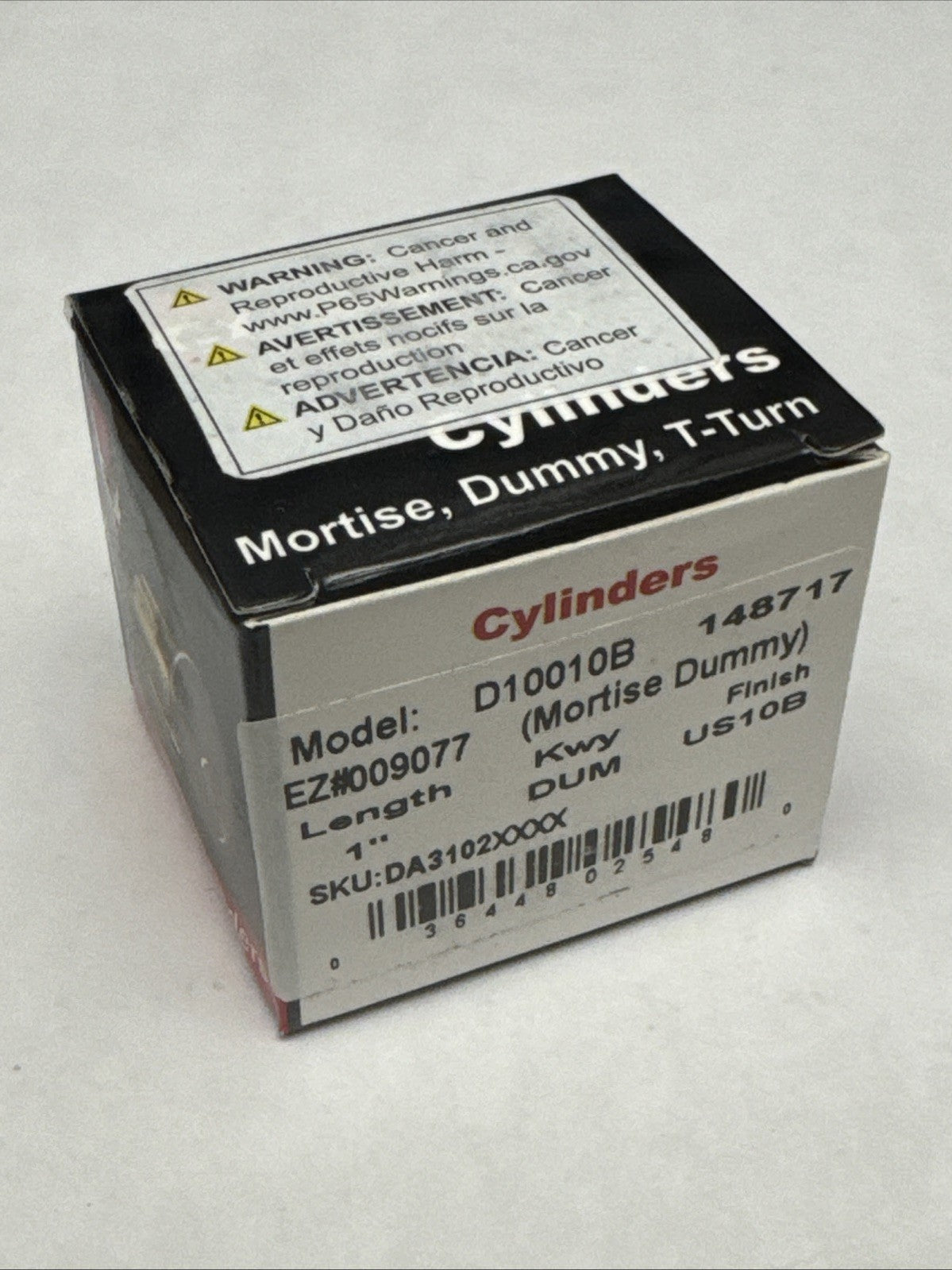 LSDA - 1 ” - Mortise Dummy Cylinder - 10B - Brown - Solid Brass - Mortise Blank — photo 5