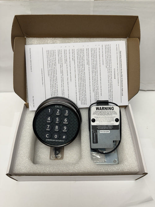 American Security Safe Lock - ESL10 ESL10XL - Lighted Keypad Black Nickel — photo 1