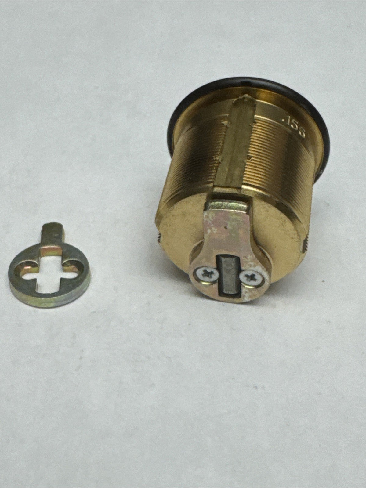 LSDA - 1 1/8 ” - Mortise Thumbturn Cylinder - 10B - Brown - Solid Brass — photo 3