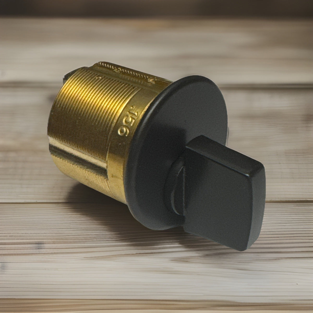 LSDA - 1 1/8 ” - Mortise Thumbturn Cylinder - 10B - Brown - Solid Brass — photo 1